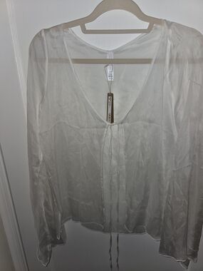 SKIMS SILK TIE FRONT TOP